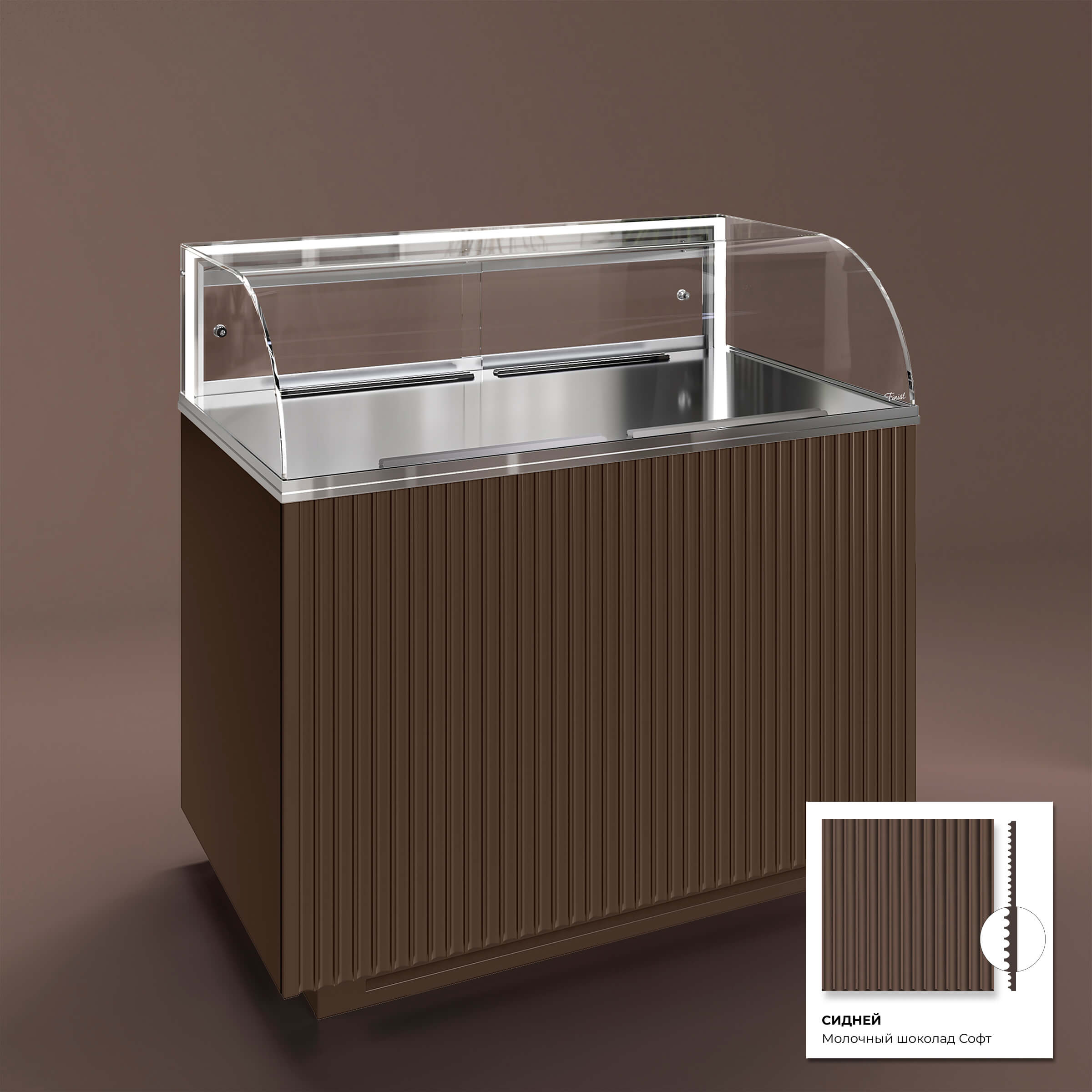 Кондитерская напольная холодильная витрина серии GLASSIER LUXURY LUX