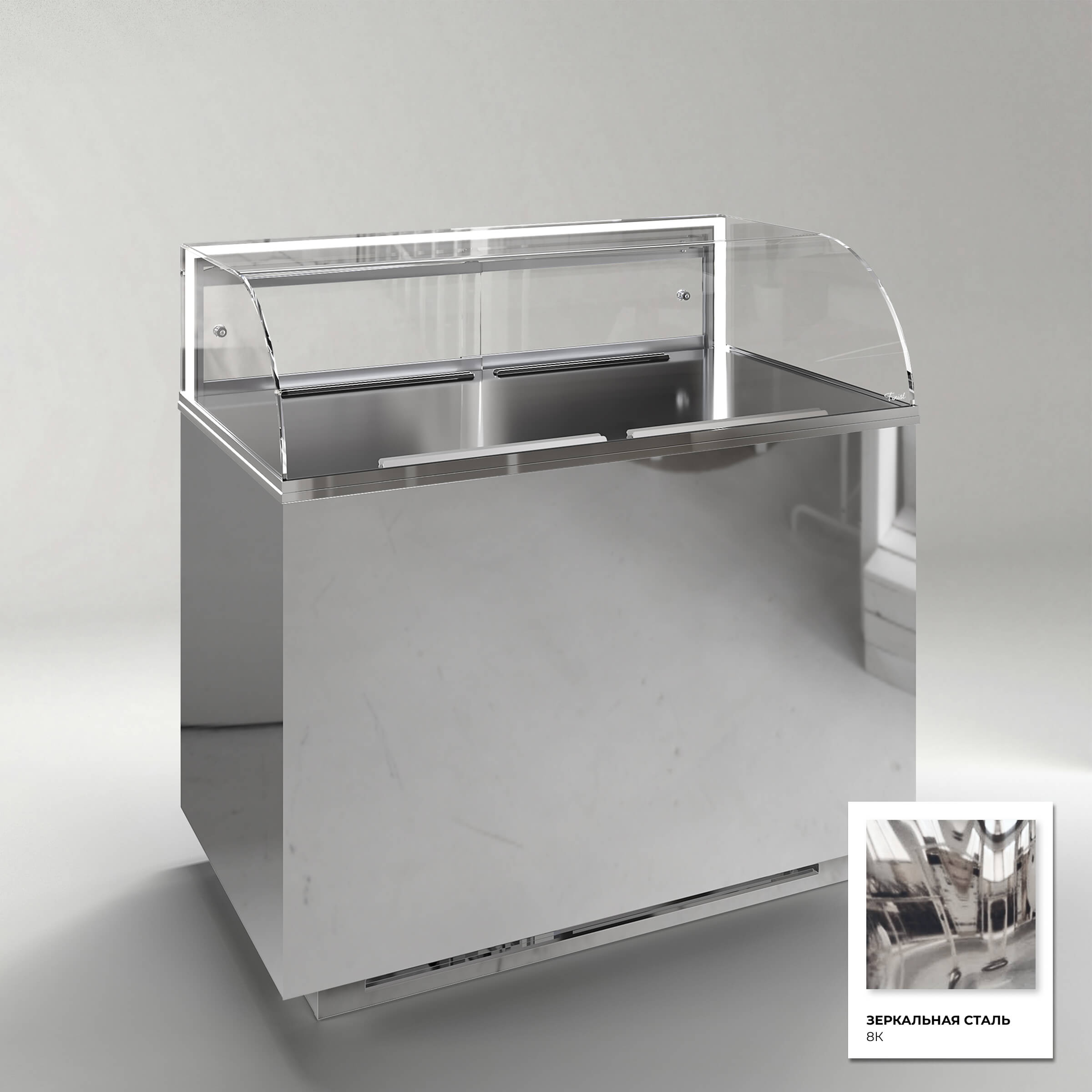 Кондитерская напольная холодильная витрина серии GLASSIER LUXURY LUX