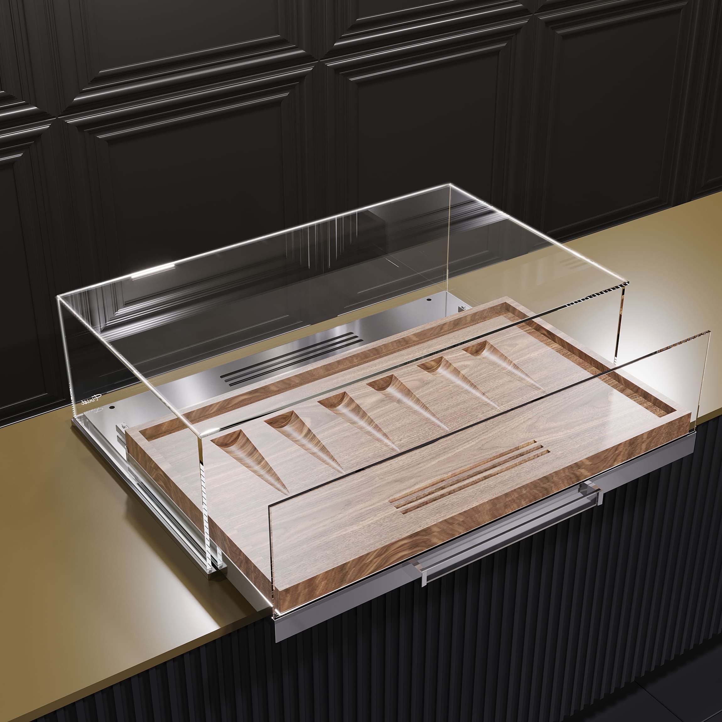 Встраиваемая витрина для вина Glassier SLIDE WINE