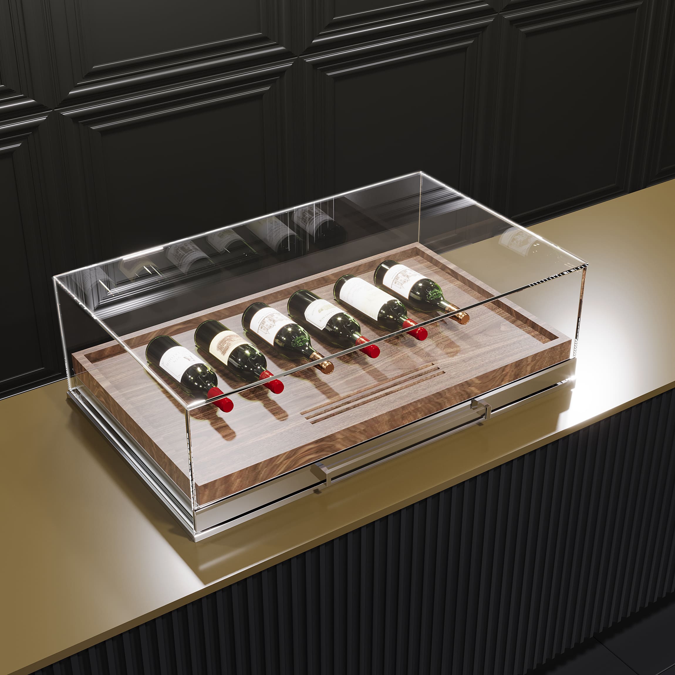 Встраиваемая витрина для вина Glassier SLIDE WINE