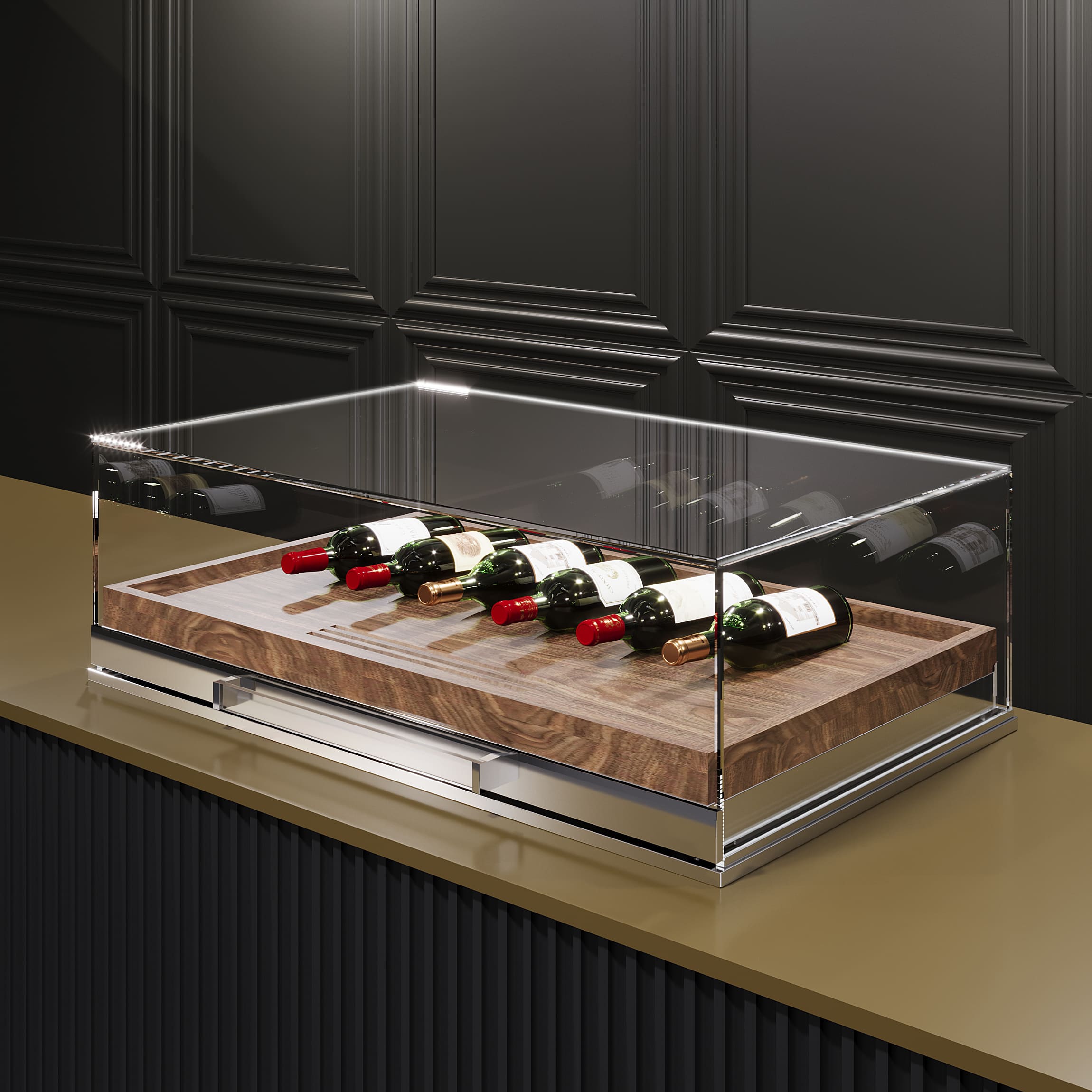 Встраиваемая витрина для вина Glassier SLIDE WINE