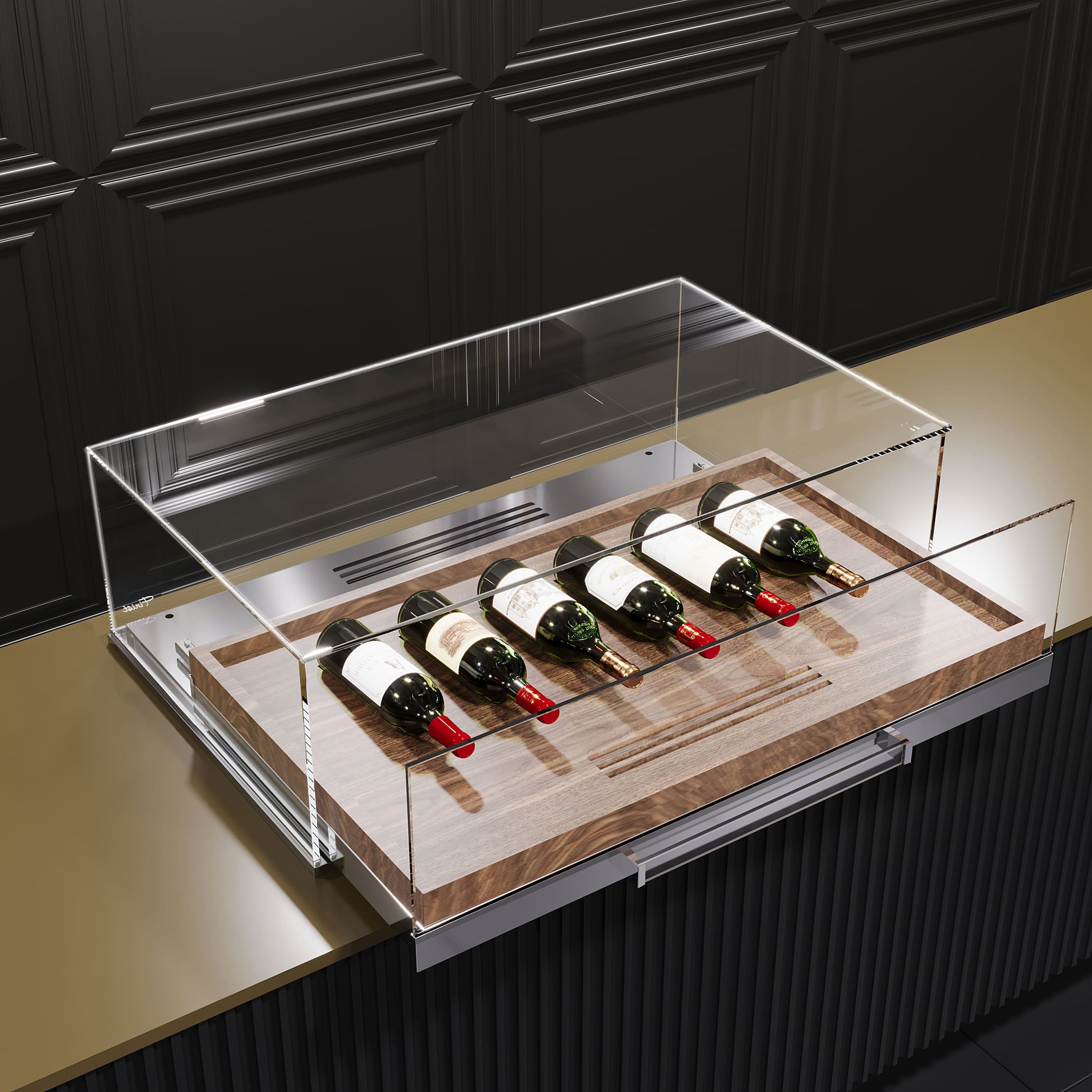 Встраиваемая витрина для вина Glassier SLIDE WINE