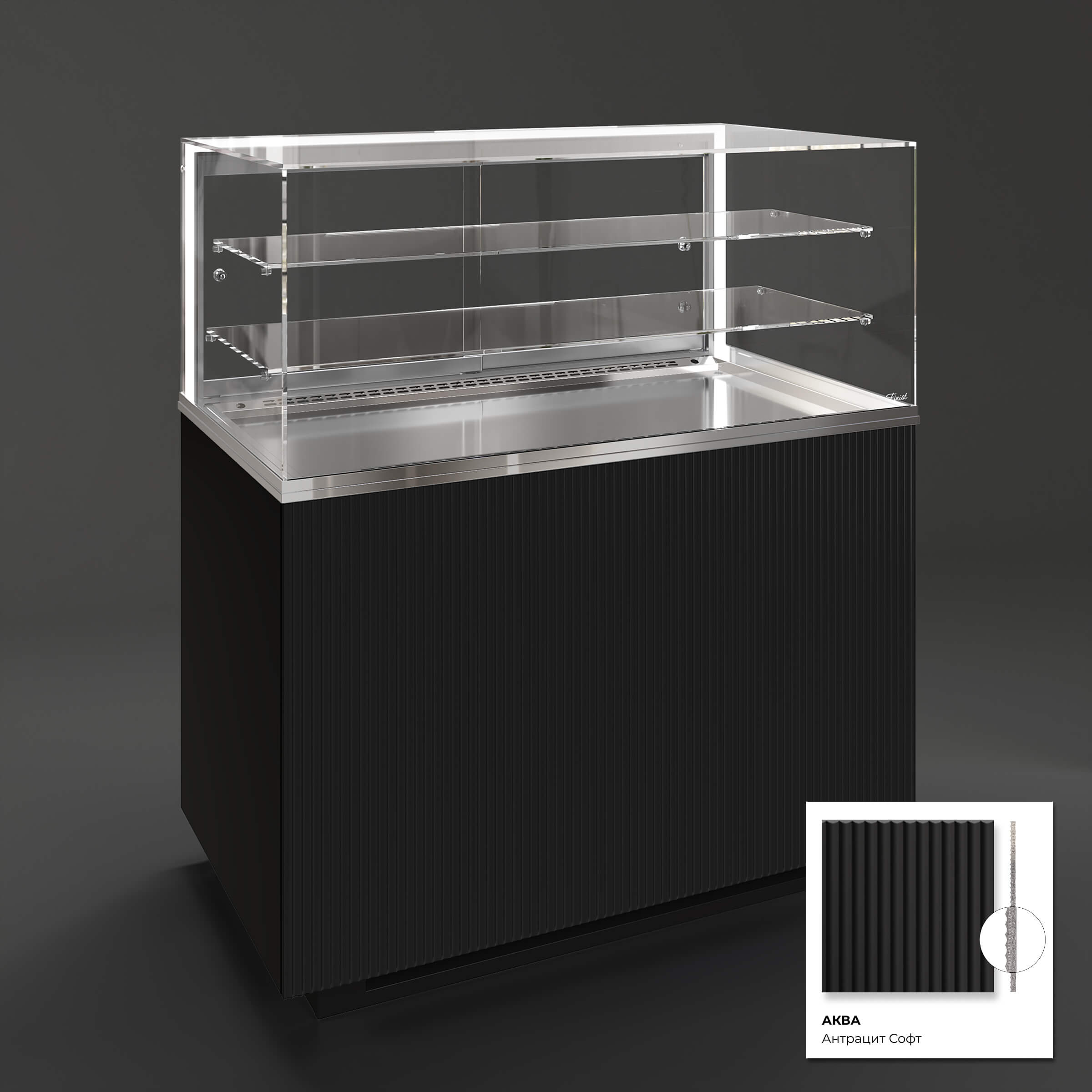 Кондитерская напольная холодильная витрина серии GLASSIER 812 LUX (2 полки)