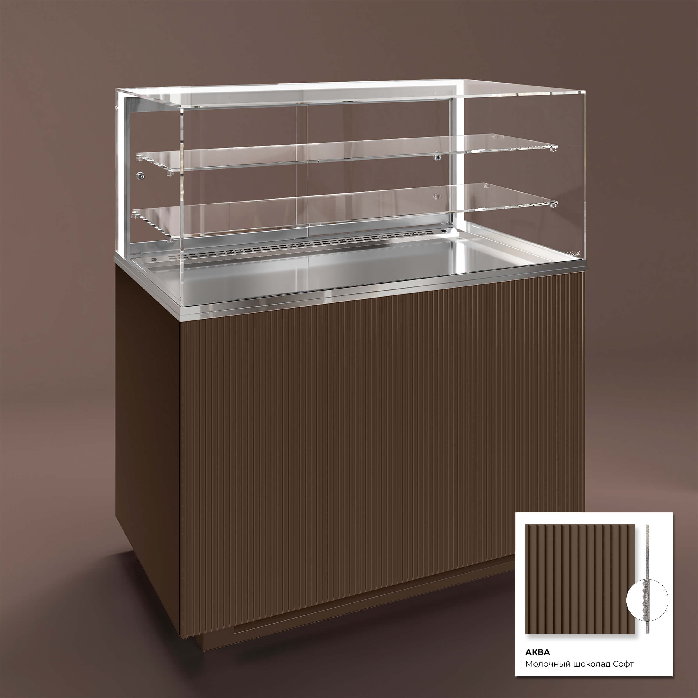 Кондитерская напольная холодильная витрина серии GLASSIER 812 LUX (2 полки)