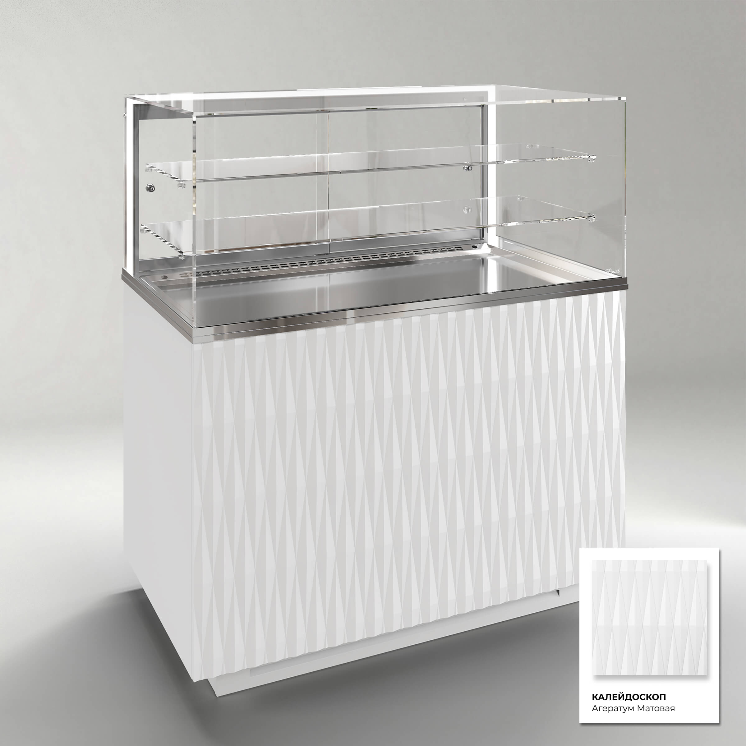 Кондитерская напольная холодильная витрина серии GLASSIER 812 LUX (2 полки)