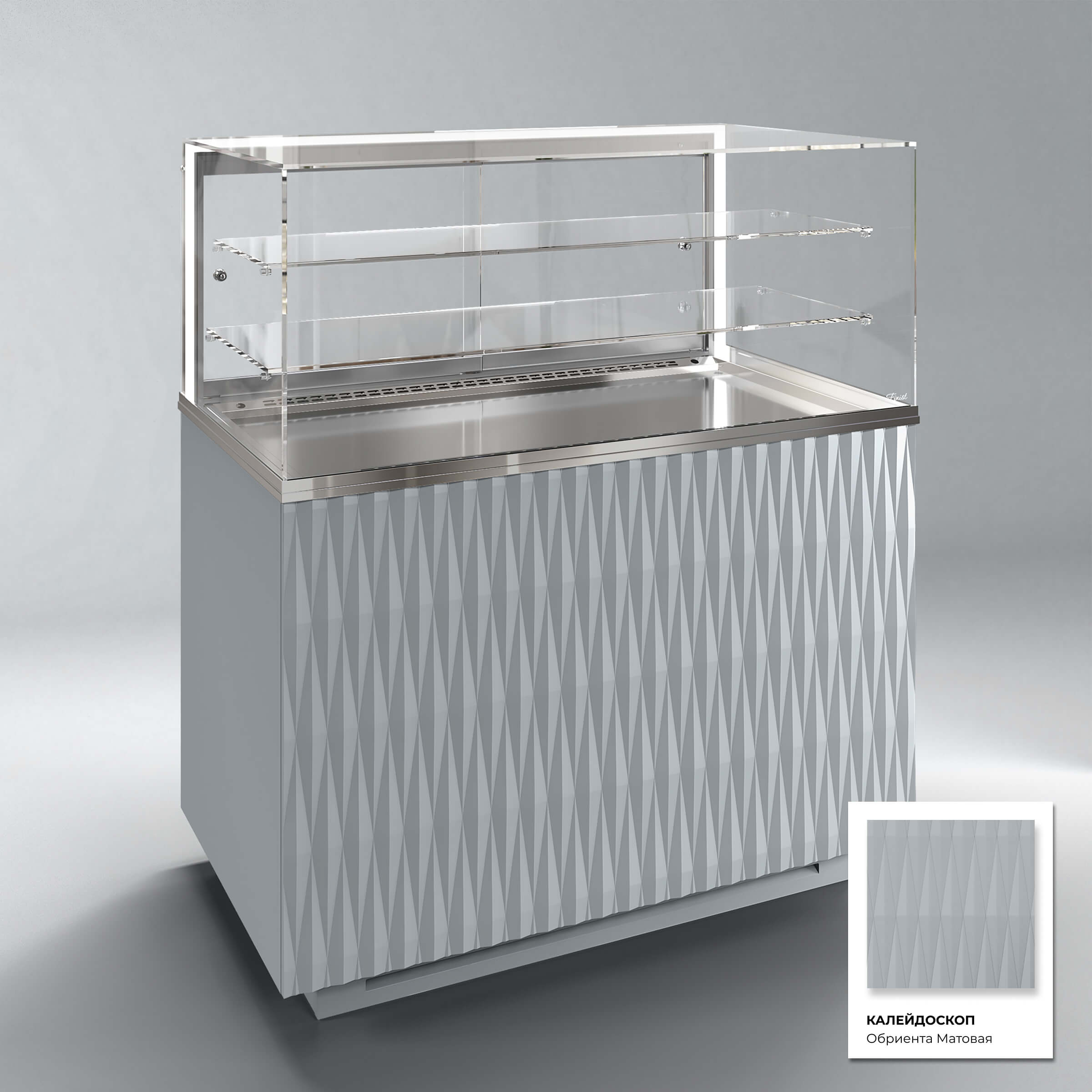 Кондитерская напольная холодильная витрина серии GLASSIER 812 LUX (2 полки)