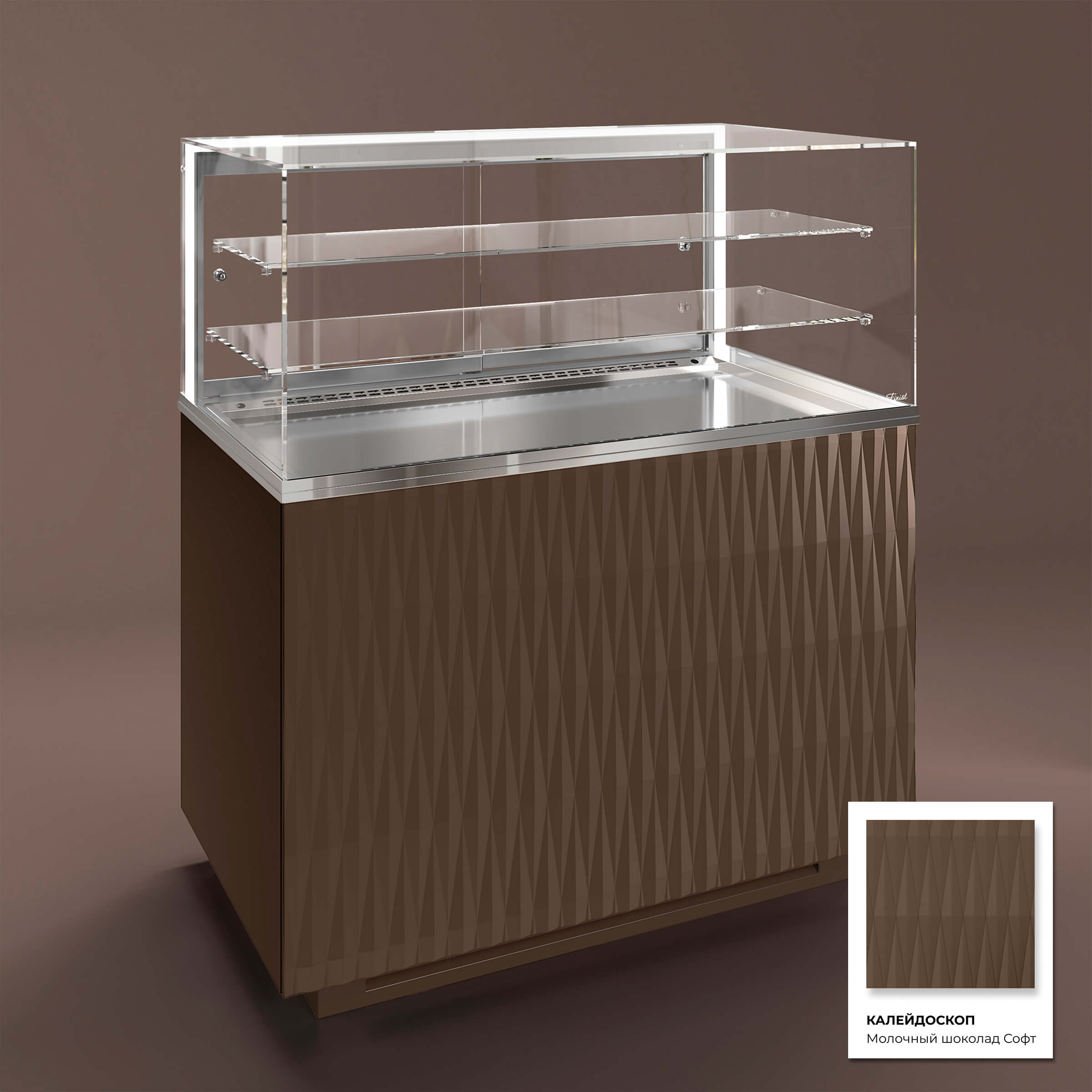 Кондитерская напольная холодильная витрина серии GLASSIER 812 LUX (2 полки)