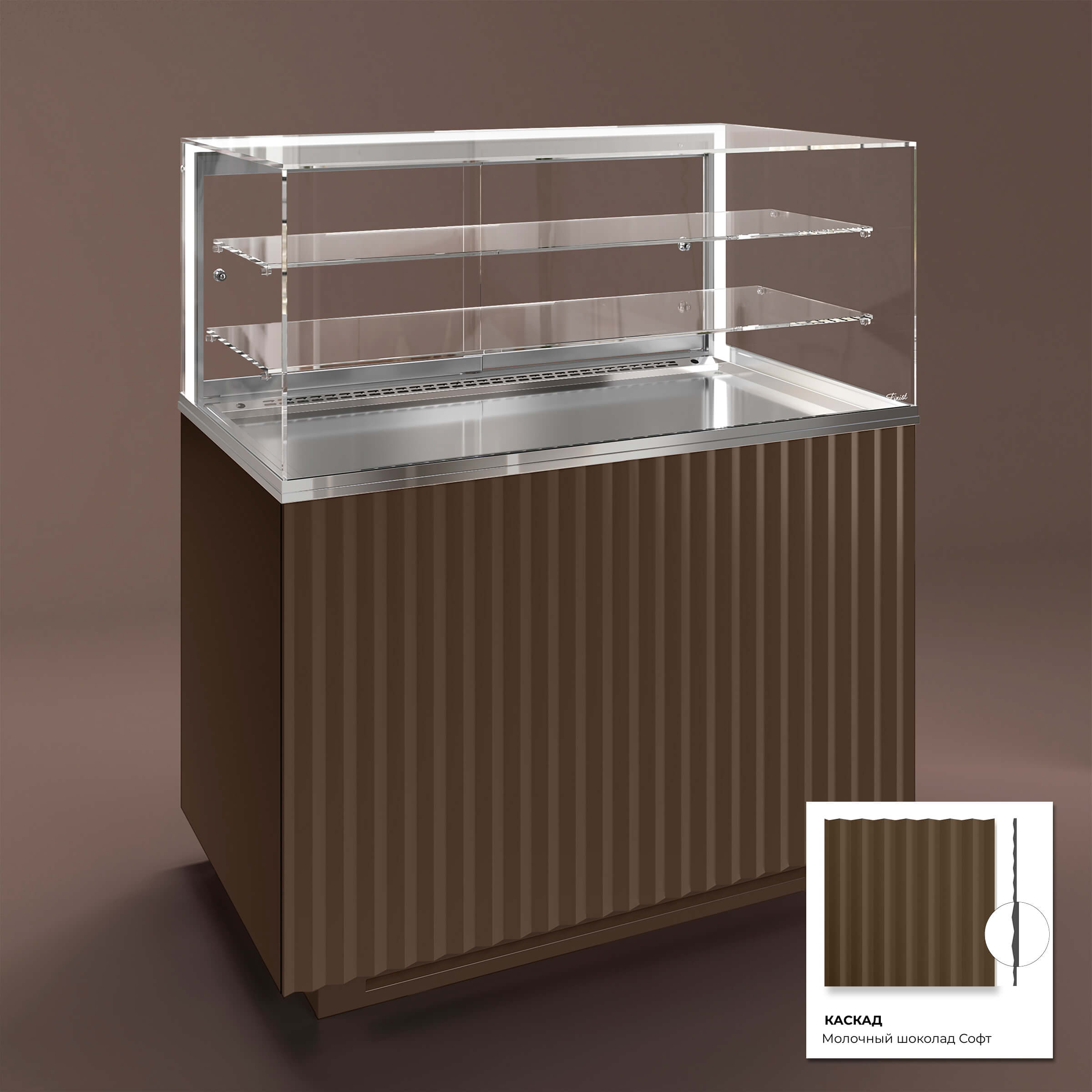 Кондитерская напольная холодильная витрина серии GLASSIER 812 LUX (2 полки)