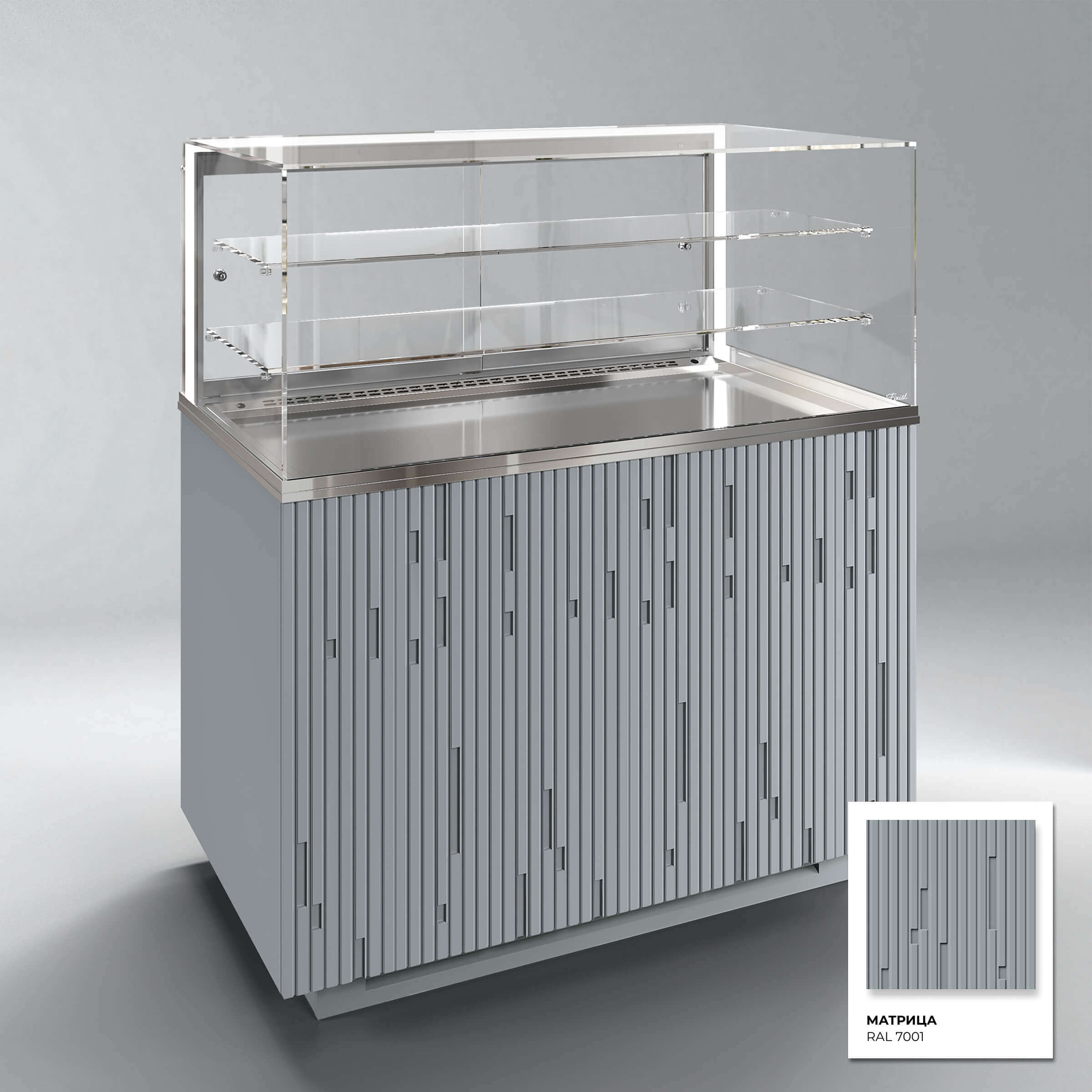 Кондитерская напольная холодильная витрина серии GLASSIER 812 LUX (2 полки)