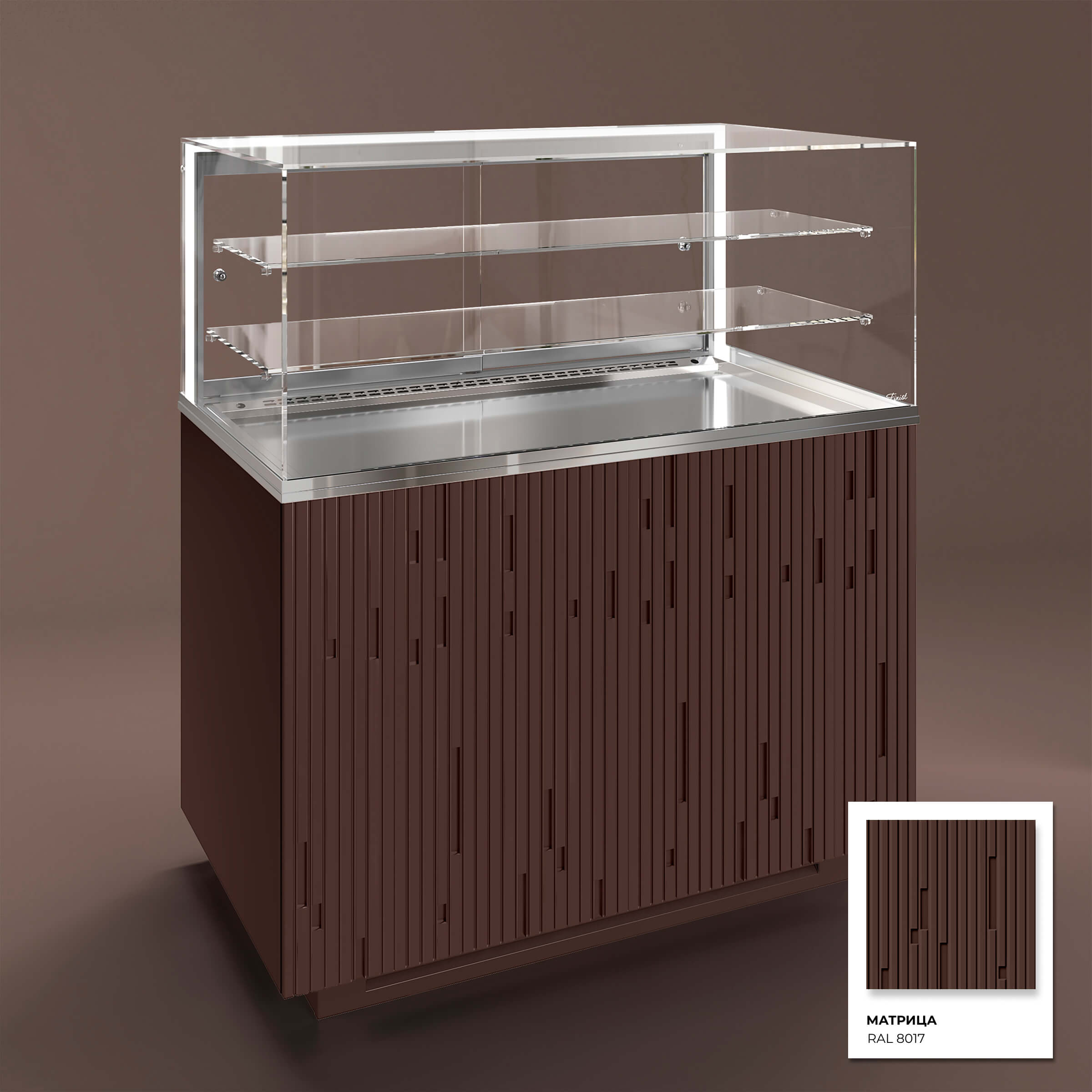 Кондитерская напольная холодильная витрина серии GLASSIER 812 LUX (2 полки)