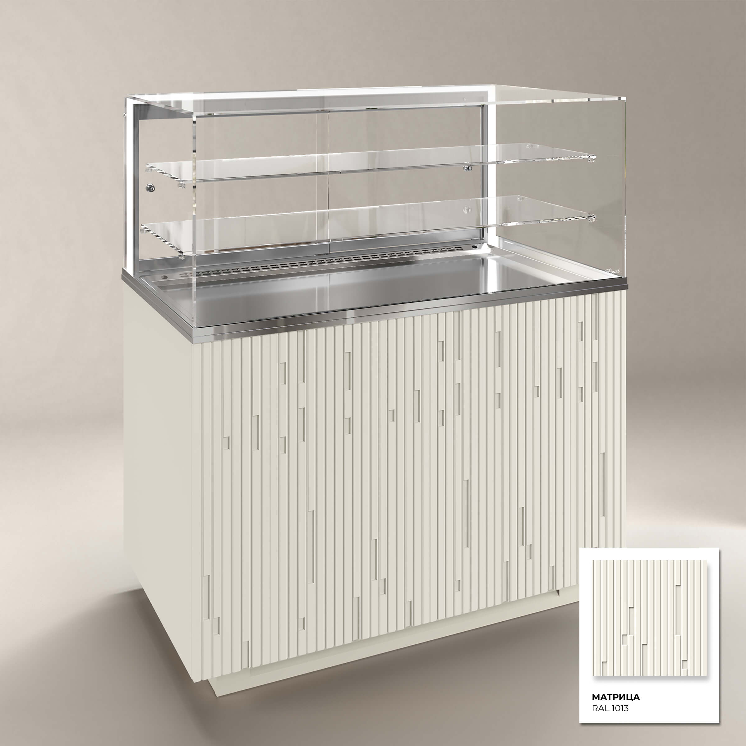 Кондитерская напольная холодильная витрина серии GLASSIER 812 LUX (2 полки)