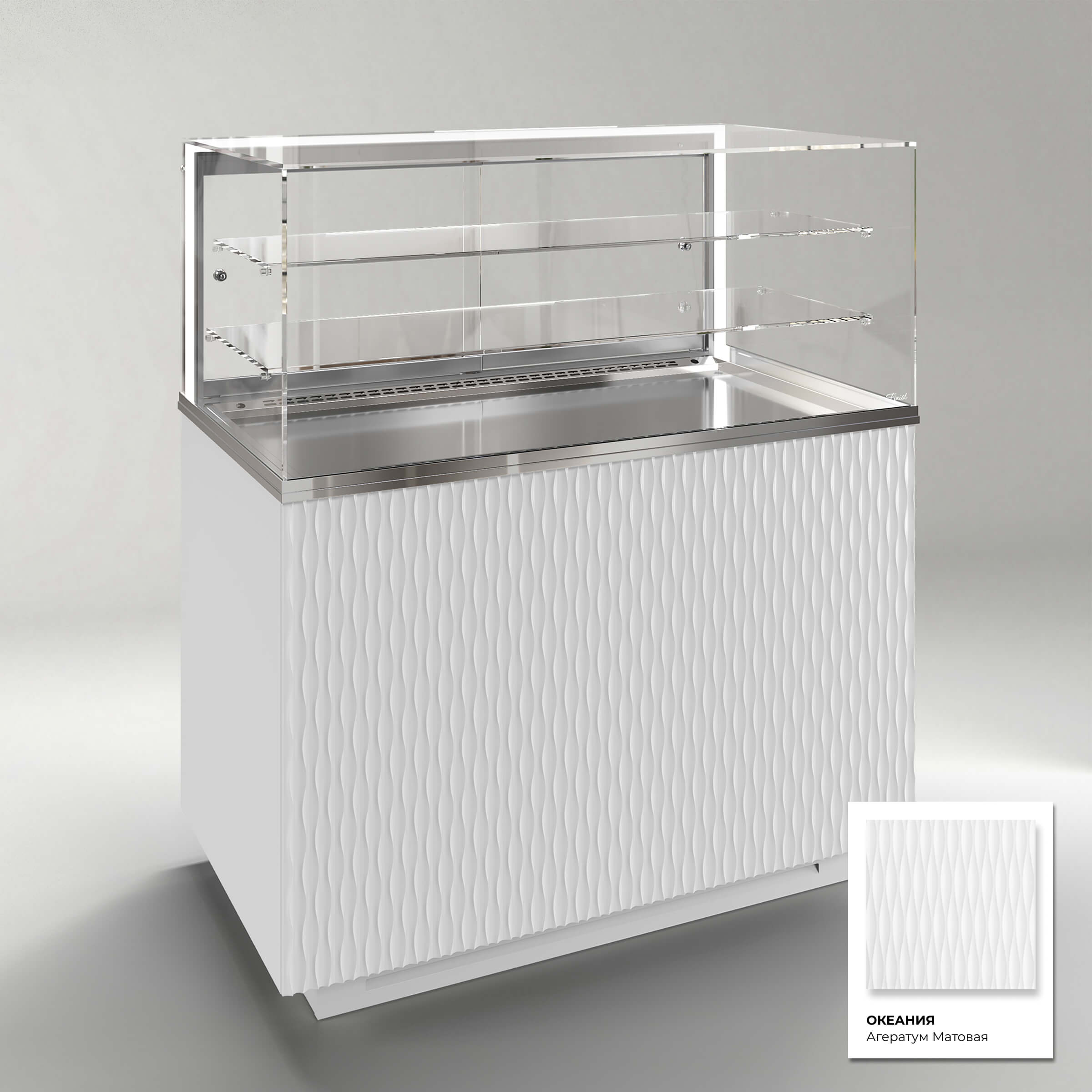 Кондитерская напольная холодильная витрина серии GLASSIER 812 LUX (2 полки)