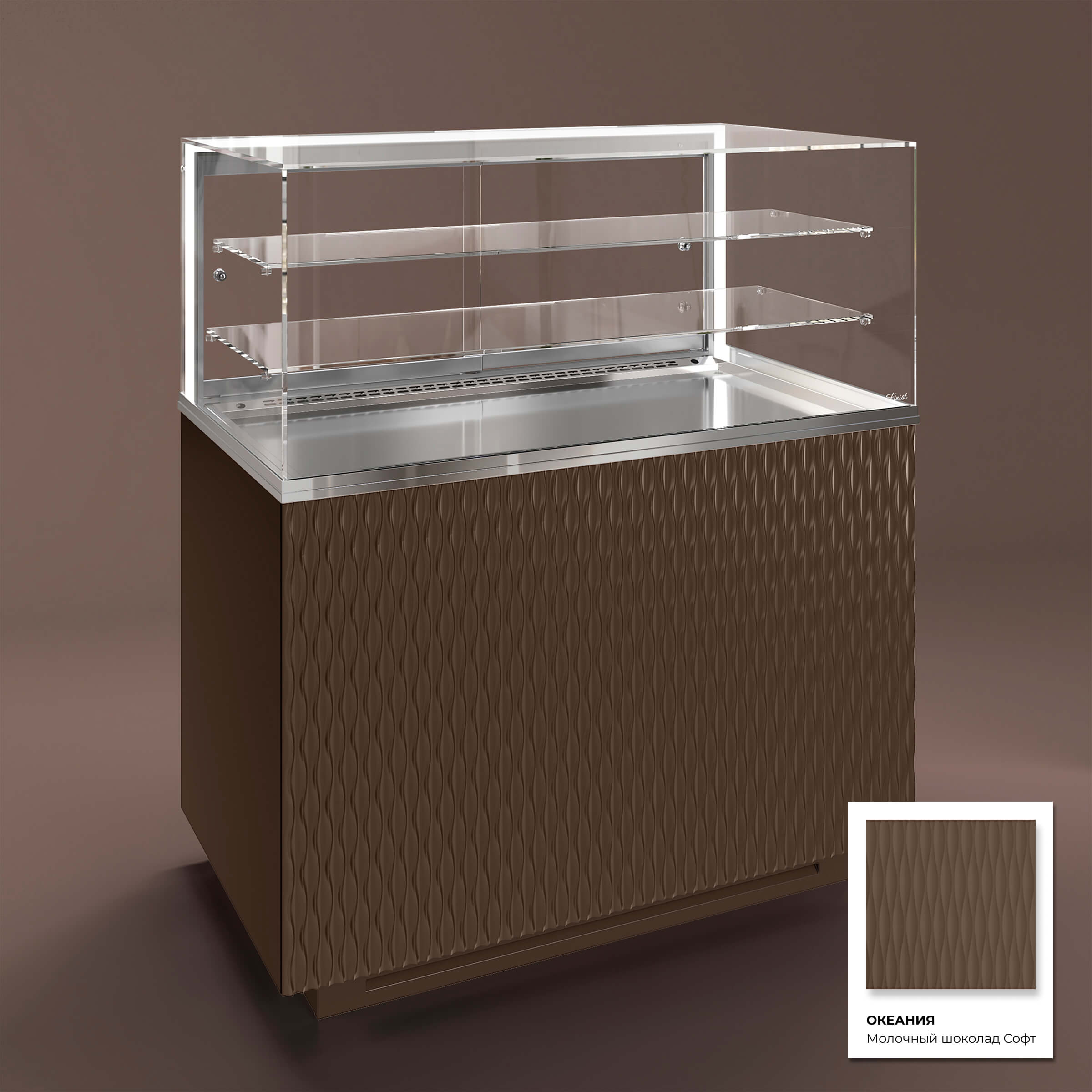 Кондитерская напольная холодильная витрина серии GLASSIER 812 LUX (2 полки)