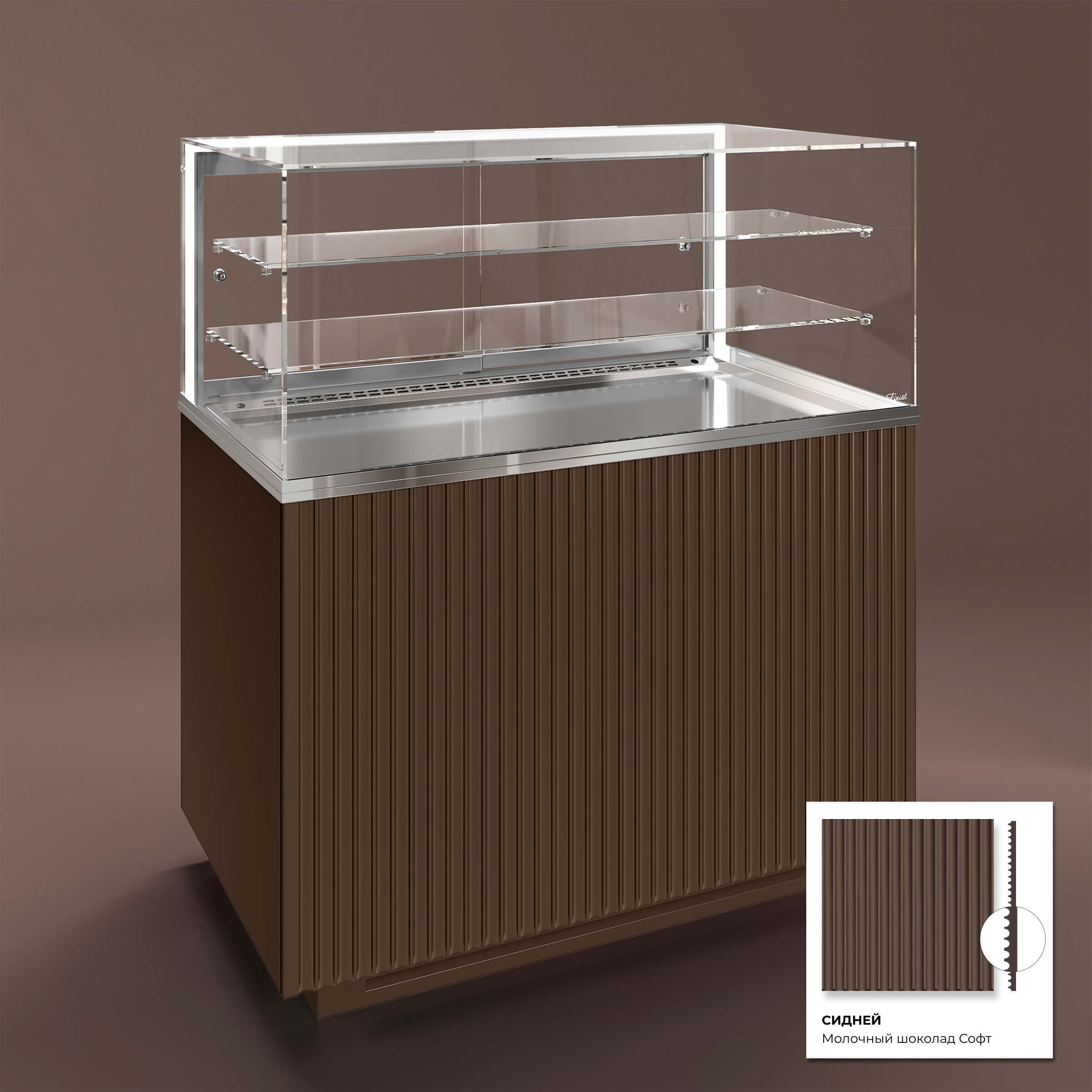 Кондитерская напольная холодильная витрина серии GLASSIER 812 LUX (2 полки)