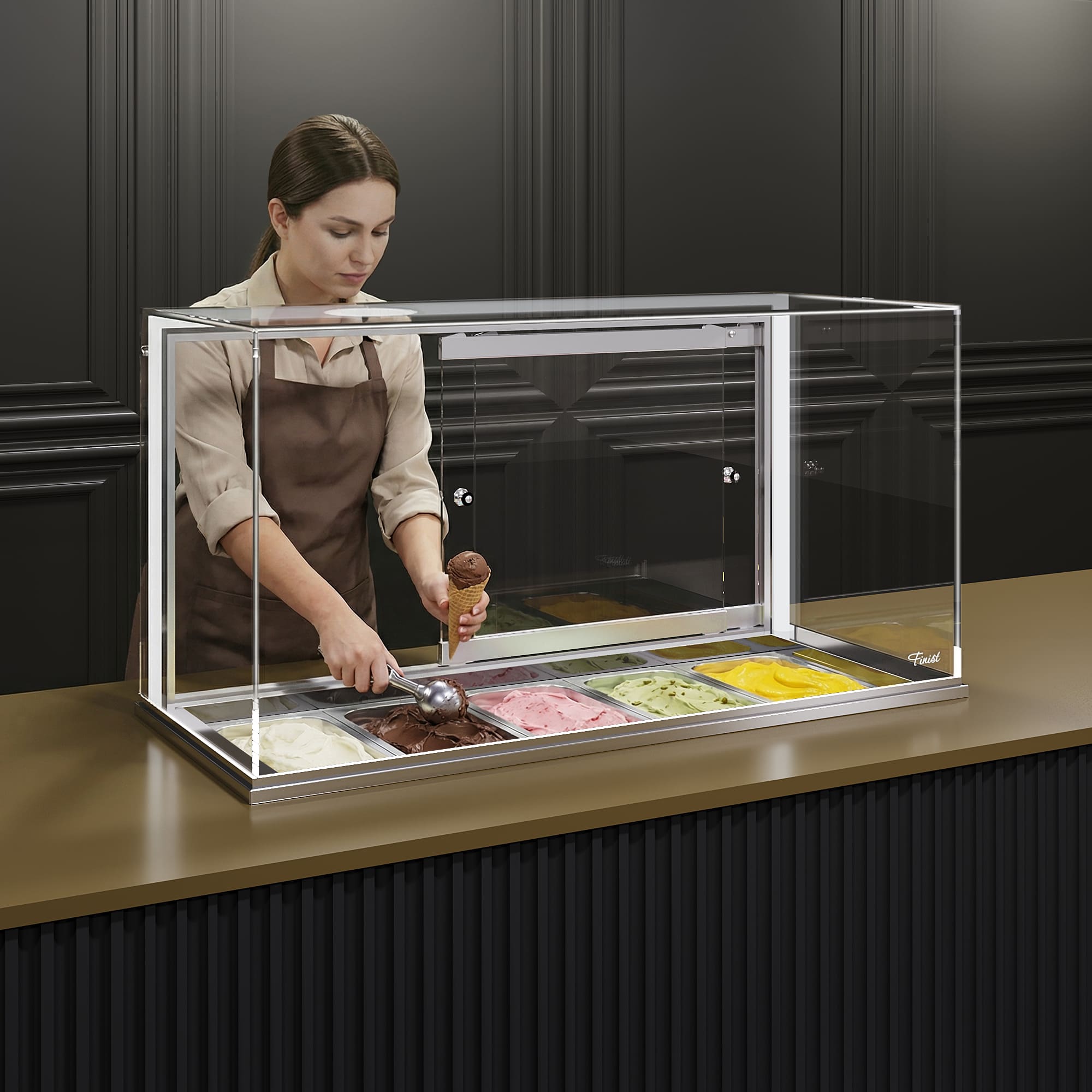 Встраиваемая витрина для мороженого Glassier BELLA